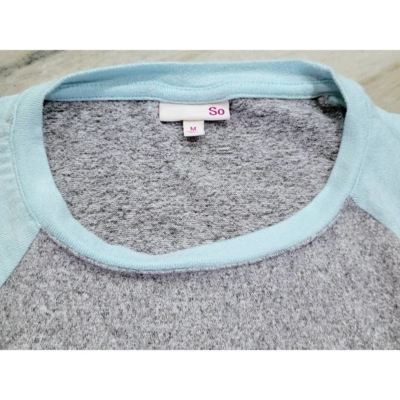SO Long Sleeve Blue and Gray Shirt Medium - Picture 2 of 5